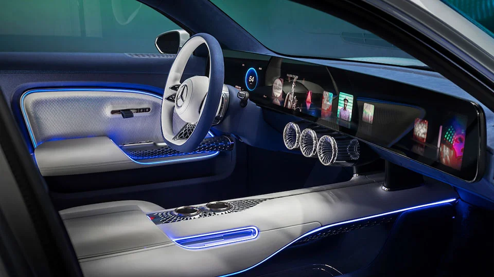 Mercedes Benz Vision EQXX screen