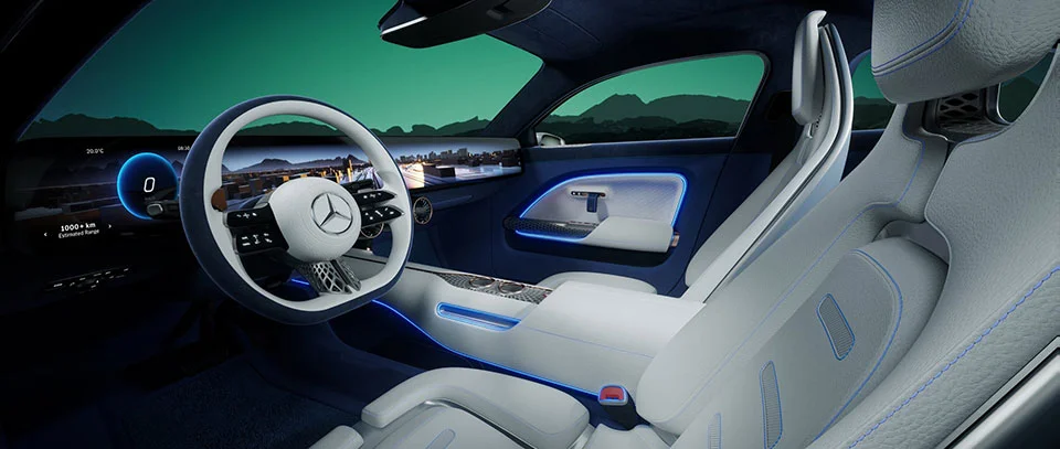التصميم الداخلي لسيارة Mercedes Vision EQXX