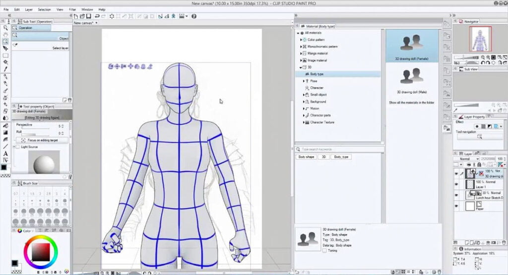 Clip Studio Paint - أفضل برنامج للرسم الرقمي مانجا وأنميشن 4 نماذج 3D في Clip Studio Paint